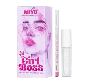 MIYO X OLUCZKA GIRL BOSS LIPPENKOSMETIKSET LIPGLOSS + LIPLINER
